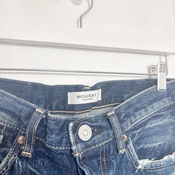 Moussy Vintage Etta Tapered Skinny Jeans Dark Blue